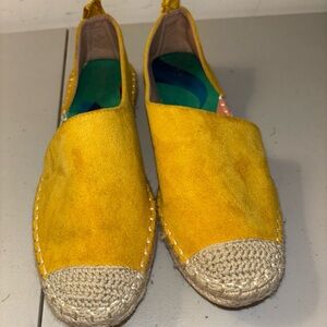 Vibrant Yellow Espadrille Flats